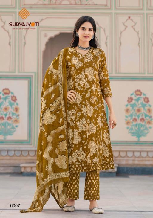 Suryajyoti rashmika vol-6 anarkali wholesale layered kurtis